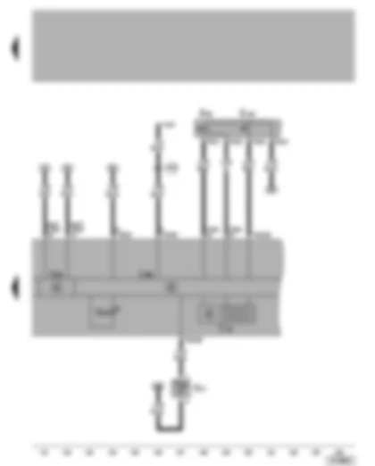 Wiring Diagram  VW BORA 2001 - Dash panel insert - multi-function display - ambient temperature indicator - self-diagnosis connection - exhaust emissions warning lamp