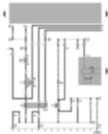 Wiring Diagram  VW BORA 2001 - Dash panel insert - brake system warning lamp - handbrake warning switch - fuel pump - fuel pump relay - fuel gauge sender