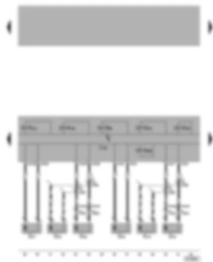 Wiring Diagram  VW BORA 2001 - ABS control unit with EDL/ ASR/ ESP - speed sensor