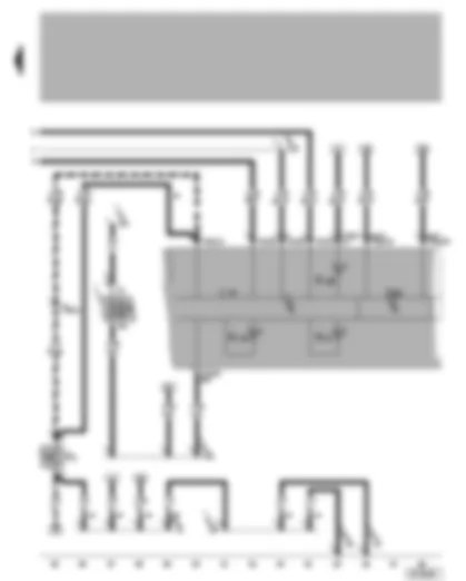 Wiring Diagram  VW BORA 2001 - Control unit with display in dash panel insert - brake system warning lamp - ABS warning lamp - TCS and ESP warning lamp - handbrake warning switch