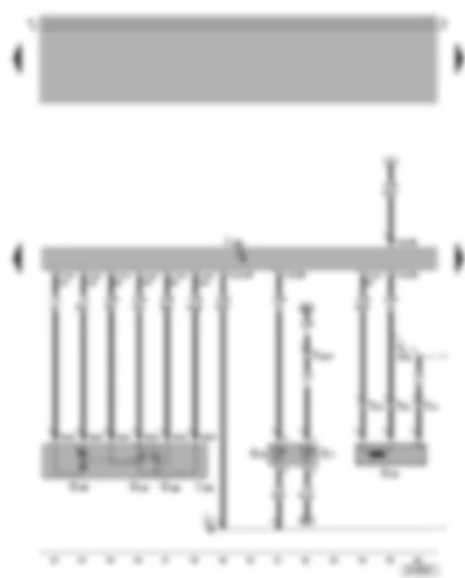 Wiring Diagram  VW BORA 2002 - Motronic control unit - throttle valve module - engine speed sender - coolant temperature sender