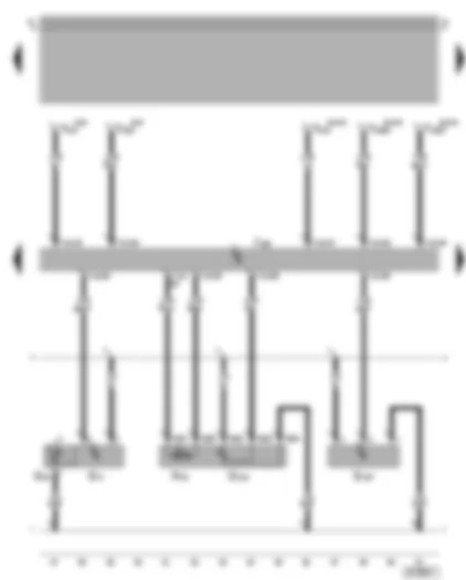 Wiring Diagram  VW BORA 2002 - Motronic control unit - intake air temperature sender - intake manifold pressure sender - exhaust gas recirculation potentiometer - exhaust gas recirculation valve - fuel pressure sender