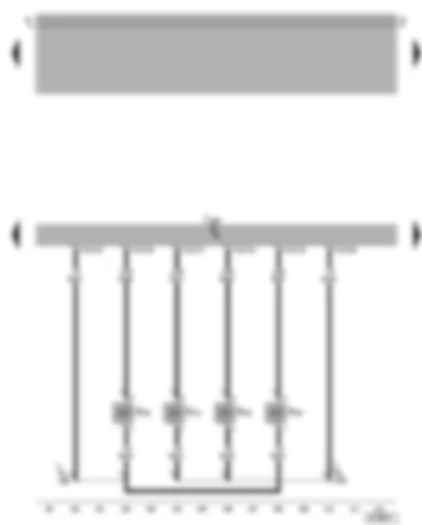 Wiring Diagram  VW BORA 2002 - Motronic control unit - injectors