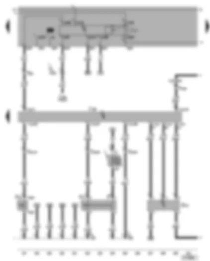 Wiring Diagram  VW BORA 2002 - Motronic control unit - fuel pump relay - air mass meter - brake pedal switch - cruise control system brake pedal switch - brake light switch - clutch pedal switch