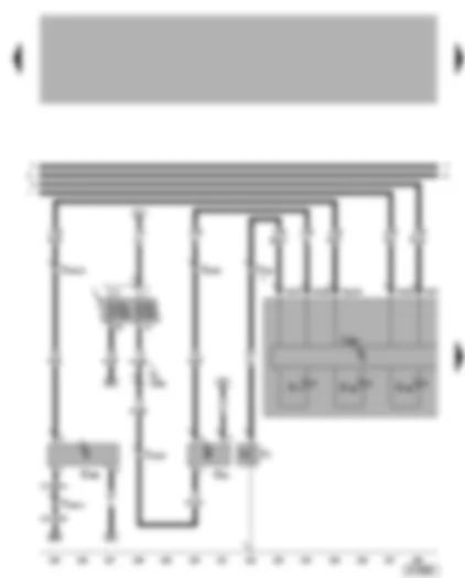 Wiring Diagram  VW BORA 2002 - Dash panel insert - oil pressure warning - oil level/oil temperature sender - speedometer sender - coolant temperature/coolant shortage warning lamp