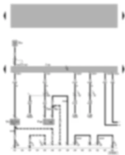 Wiring Diagram  VW BORA 2000 - Central locking and anti-theft alarm system control unit - anti-theft alarm system horn - central locking and anti-theft alarm system aerial - bonnet contact switch