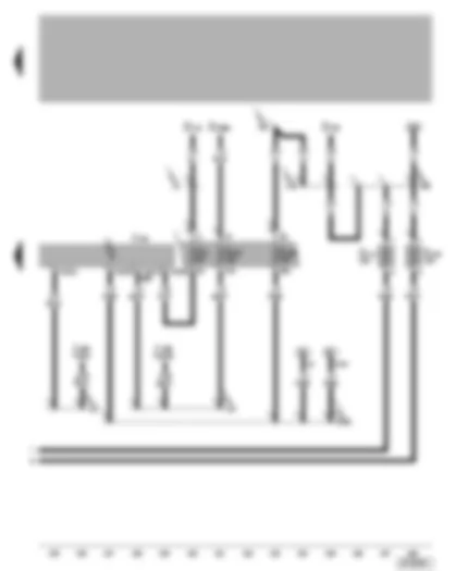 Wiring Diagram  VW BORA 2000 - Central locking and anti-theft alarm system control unit