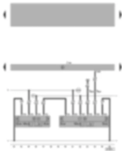 Wiring Diagram  VW BORA 2001 - Central locking control unit and anti-theft alarm system - transmitter and sensor for interior monitoring - reading lights rear