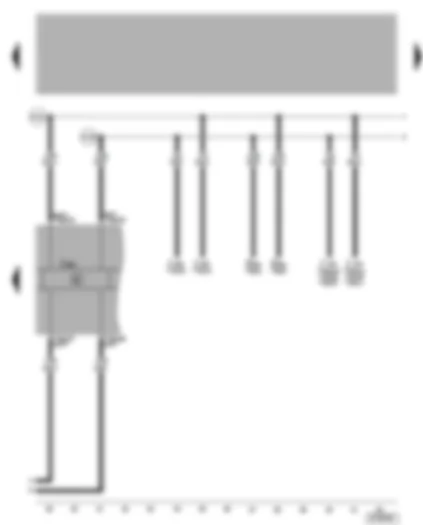 Wiring Diagram  VW BORA 2000 - Dash panel insert - data bus diagnostic interface - connection for: steering angle sender - airbag control unit - ABS/ABS with EDL control unit