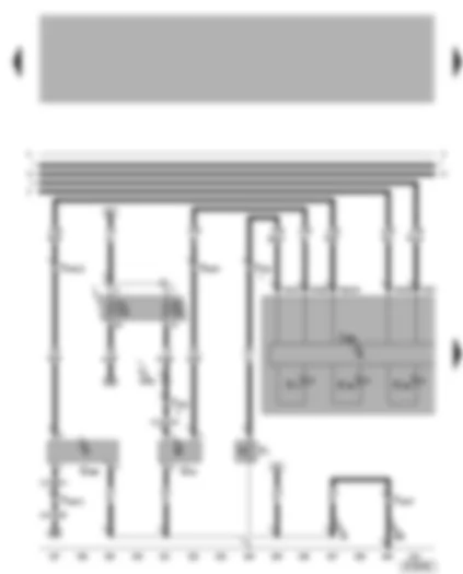 Wiring Diagram  VW BORA 2002 - Dash panel insert - oil pressure warning - oil level/oil temperature sender - speedometer sender - coolant temperature/coolant shortage warning lamp