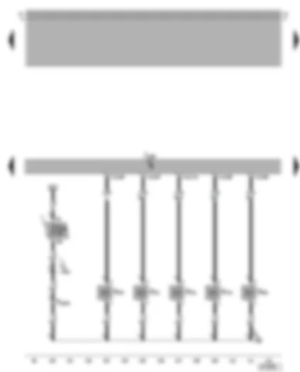 Wiring Diagram  VW BORA 2005 - Motronic control unit - injectors