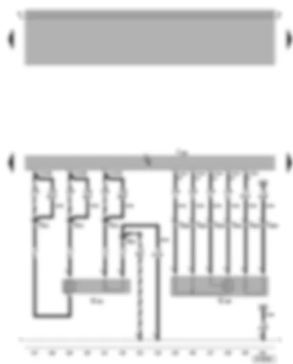 Wiring Diagram  VW BORA 2004 - Motronic control unit - lambda probe after catalytic converter - lambda probe 2