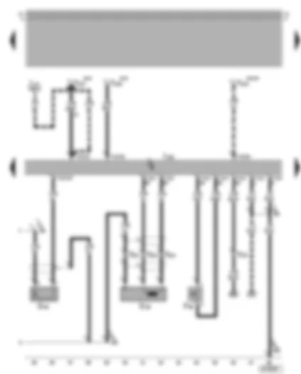 Wiring Diagram  VW BORA 2001 - Motronic control unit - engine speed sender - knock sensor 2 - power assisted steering pressure switch