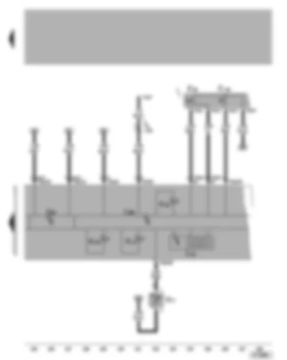 Wiring Diagram  VW BORA 2003 - Dash panel insert - cruise control system warning lamp - multifunction display - ambient temperature indicator - self-diagnosis connection - exhaust emissions warning lamp