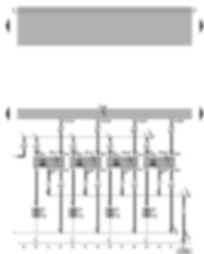 Wiring Diagram  VW BORA 2002 - 4LV control unit (injection system) - ignition system