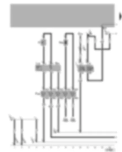 Wiring Diagram  VW BORA 2005 - Operating unit in steering wheel - horn plate - airbag coil connector - driver airbag igniter