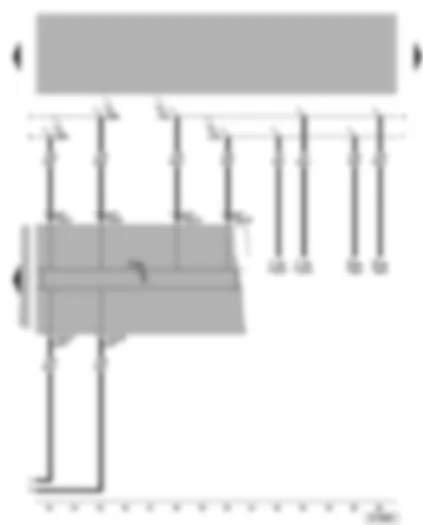 Wiring Diagram  VW BORA 2005 - Dash panel insert - data bus diagnosis interface - connection for: steering angle sender - airbag control unit