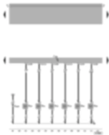 Wiring Diagram  VW BORA 2006 - Motronic control unit - injectors