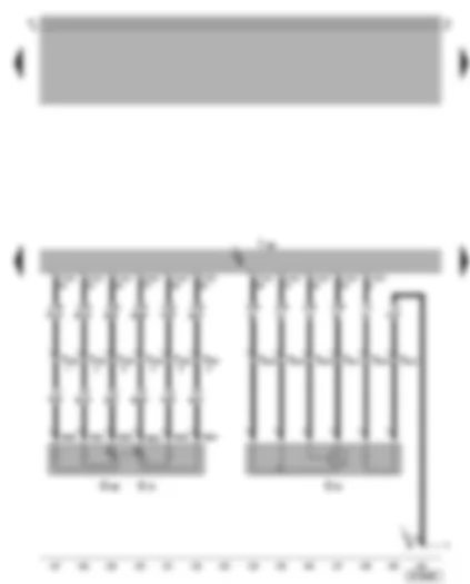 Wiring Diagram  VW BORA 2003 - Motronic control unit - accelerator position sender - lambda probe