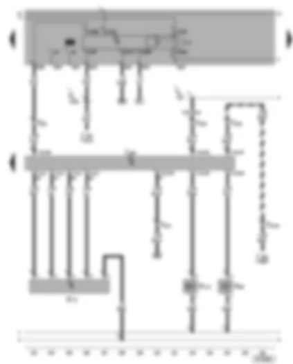 Wiring Diagram  VW BORA 2003 - Motronic control unit - air mass meter - fuel pump relay - secondary air inlet valve - active charcoal filter system solenoid valve 1