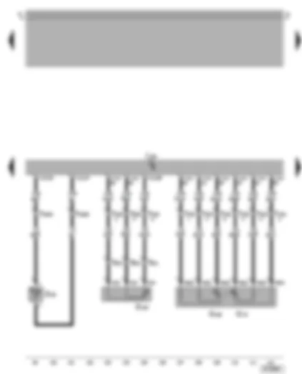 Wiring Diagram  VW BORA 2006 - Simos control unit - radiator outlet coolant temperature sender - potentiometer - temperature selection rotary knob - accelerator position sender 