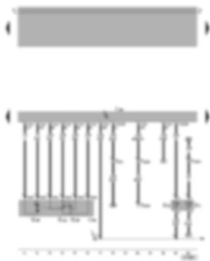 Wiring Diagram  VW BORA 2005 - Motronic control unit - throttle valve module - coolant temperature sender