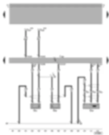 Wiring Diagram  VW BORA 2003 - Motronic control unit - engine speed sender - knock sensors