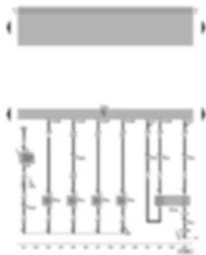 Wiring Diagram  VW BORA 2003 - Motronic control unit - injectors - lambda probe after catalytic converter