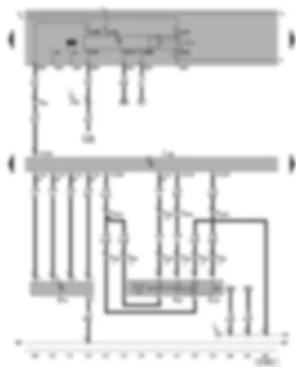 Wiring Diagram  VW BORA 2005 - Motronic control unit - fuel pump relay - cruise control system switch (GND) - air mass meter