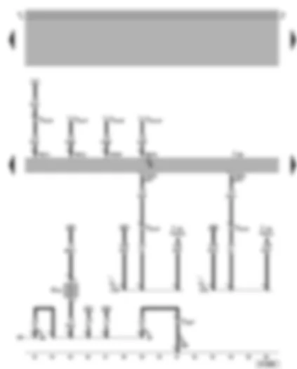 Wiring Diagram  VW BORA 2003 - Motronic control unit - heater element (crankcase breather)