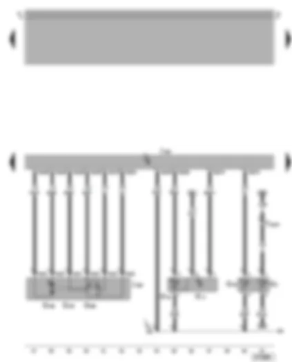 Wiring Diagram  VW BORA 2005 - Motronic control unit - throttle valve control module - coolant temperature sender - intake air temperature sender - intake manifold pressure sender