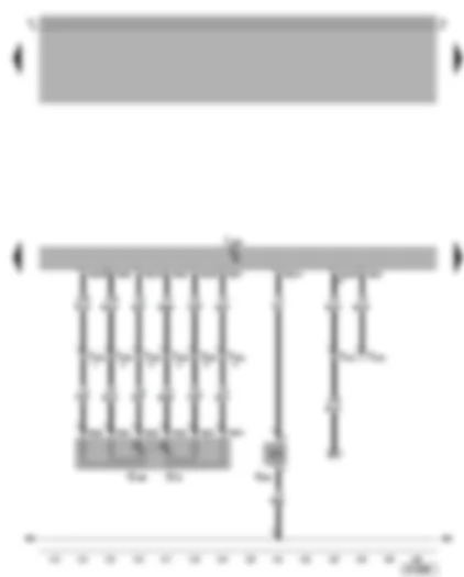 Wiring Diagram  VW BORA 2003 - Motronic control unit - accelerator pedal position sender - active charcoal filter system solenoid valve