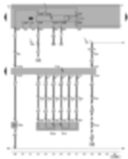 Wiring Diagram  VW BORA 2005 - Simos control unit - active charcoal filter system solenoid valve - accelerator position sender - fuel pump relay