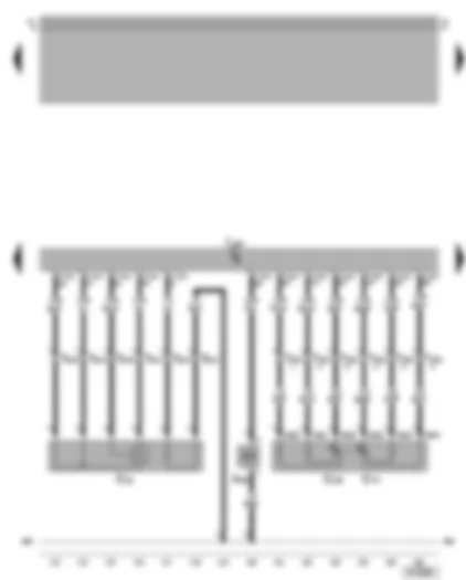 Wiring Diagram  VW BORA 2003 - Motronic control unit - accelerator position sender - lambda probe - active charcoal filter system solenoid valve