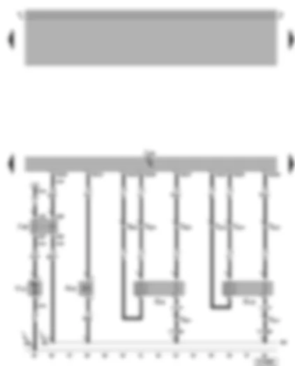 Wiring Diagram  VW BORA 2003 - Motronic control unit - lambda probe - lambda probe after catalytic converter - activated charcoal filter system solenoid valve 1 - secondary air pump relay - secondary air pump motor