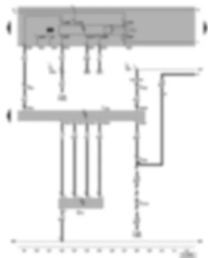 Wiring Diagram  VW BORA 2002 - Motronic control unit - fuel pump relay - air mass meter