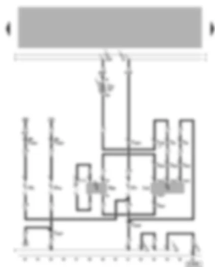 Wiring Diagram  VW BORA 2002 - Right gas discharge light control unit - right gas discharge bulb - right main beam bulb - right side light bulb - front right turn signal bulb