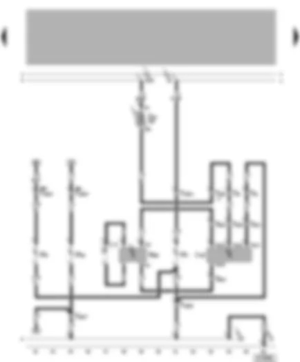 Wiring Diagram  VW BORA 2000 - Right gas discharge light control unit - right gas discharge bulb - right main beam bulb - right side light bulb - front right turn signal bulb