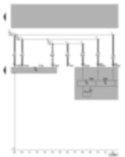 Wiring Diagram  VW BORA 2002 - Airbag control unit - airbag warning lamp - diagnostic socket