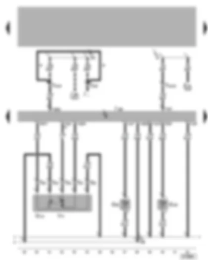 Wiring Diagram  VW BORA 2003 - Climatronic control unit - air flow flap control motor - vent temperature sender - fresh air intake duct temperature sensor