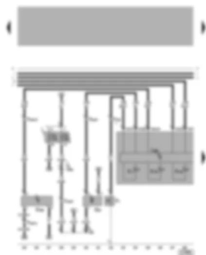 Wiring Diagram  VW BORA 2002 - Dash panel insert - oil pressure warning - oil level/oil temperature sender - speedometer sender - coolant temperature/coolant shortage warning lamp