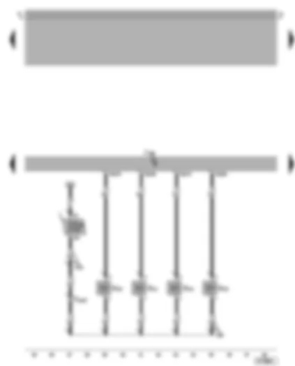Wiring Diagram  VW BORA 2005 - Motronic control unit - injectors