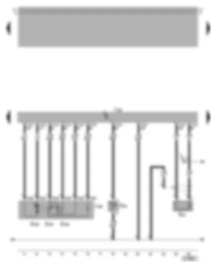 Wiring Diagram  VW BORA 2006 - Motronic control unit - throttle valve module - knock sensor 1 - intake air temperature sender