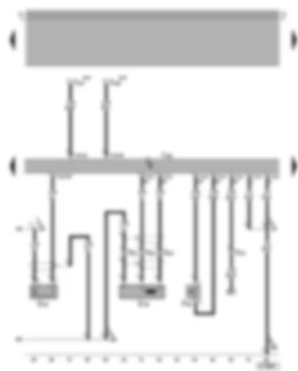 Wiring Diagram  VW BORA 2005 - Motronic control unit - engine speed sender - knock sensor 2 - power assisted steering pressure switch