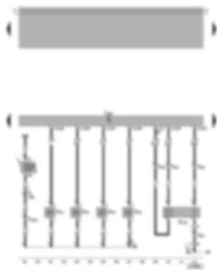 Wiring Diagram  VW BORA 2003 - Motronic control unit - injectors - lambda probe after catalytic converter