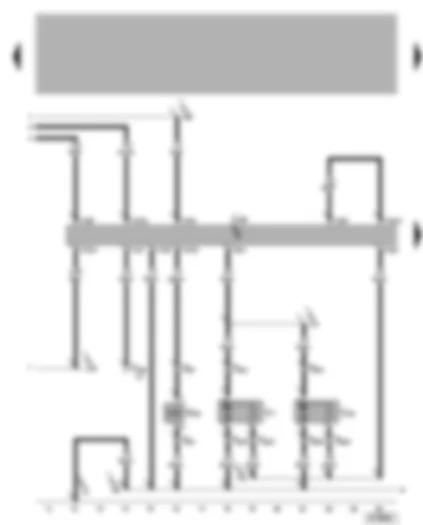 Wiring Diagram  VW BORA 2002 - Radiator fan control unit - radiator fan - air conditioning system magnetic coupling