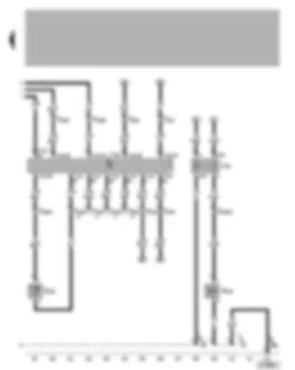 Wiring Diagram  VW BORA 2003 - Simos control unit - radiator outlet coolant temperature sender - 2-way valve for coolant shut-off valve - coolant shut-off valve relay