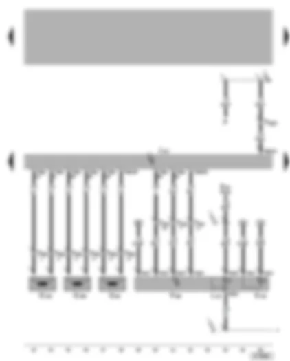 Wiring Diagram  VW BORA 2001 - Automatic gearbox control unit - vehicle speed sender - intermediate shaft speed sender - gearbox input speed sender - Tiptronic switch