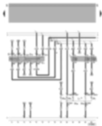 Wiring Diagram  VW BORA 2002 - Turn signal switch - headlight dipper/flasher switch - parking light switch - front left headlight - front left turn signal 