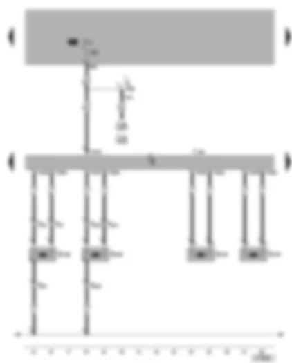 Wiring Diagram  VW BORA 2002 - Airbag control unit - side airbag igniter - belt tensioner igniter